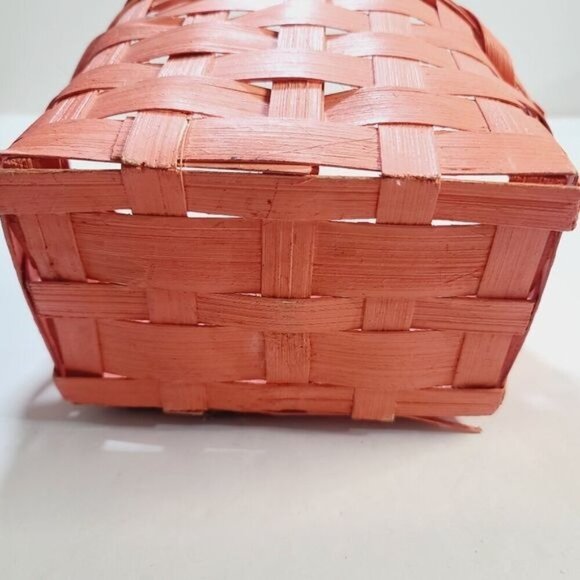 Vintage Orange Wicker Hand Painted Halloween Witch Cat Basket - Picture 9 of 12